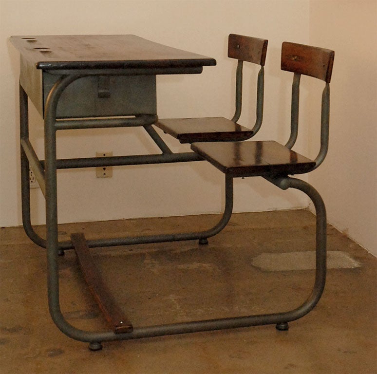 Belgian 1940's Belgium School Desk
