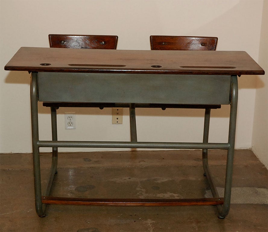 20th Century 1940's Belgium School Desk