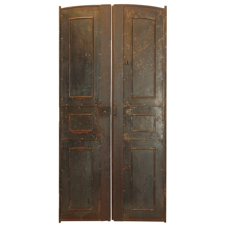 Antique Pair of Metal Doors For Sale