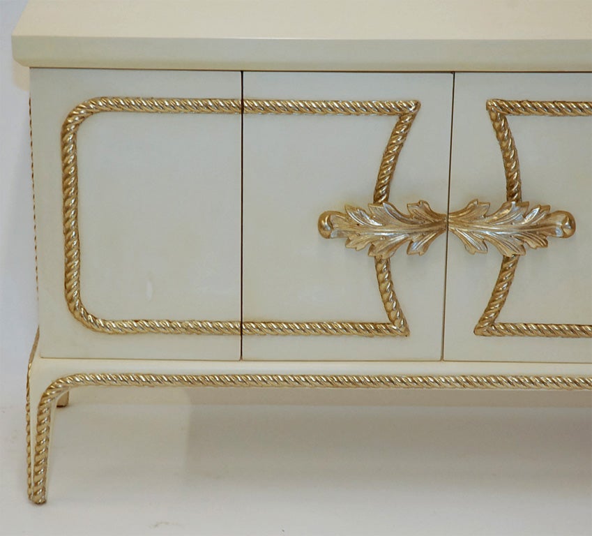 Mid-20th Century American Sideboard with Folding Doors