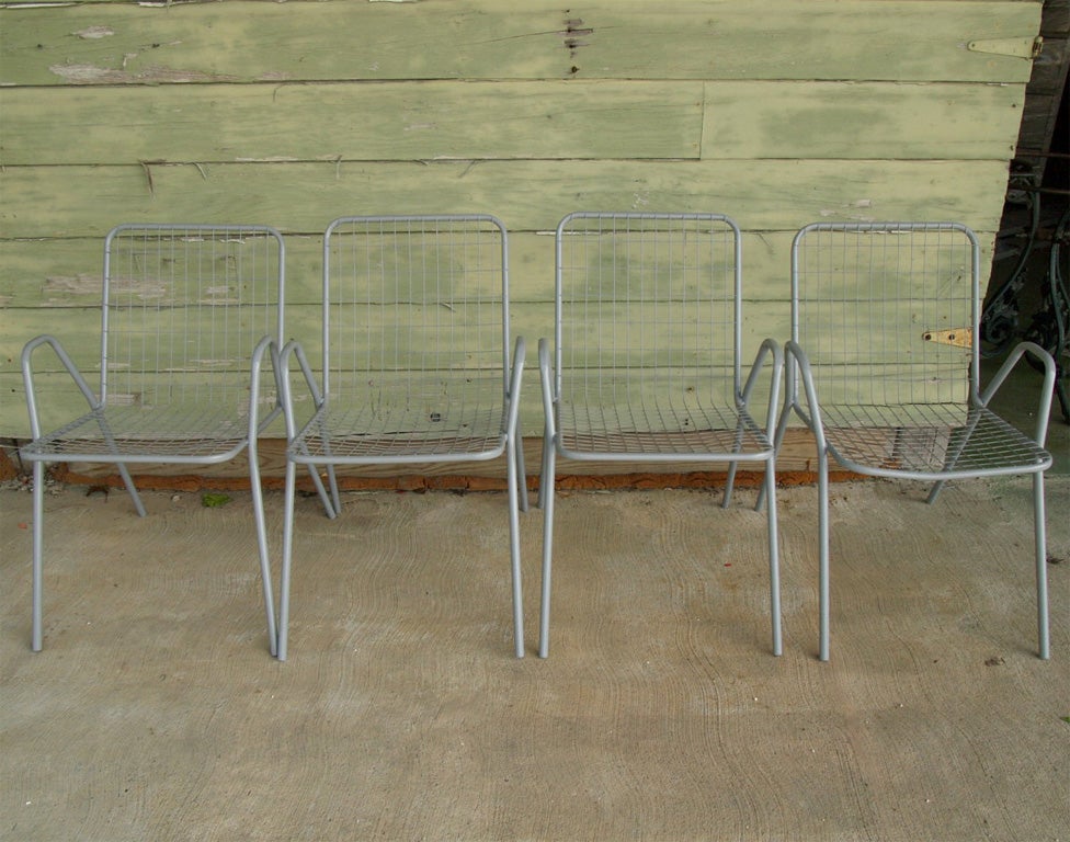 Set of Four Metal Chairs
