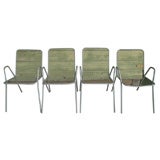 Vintage Set of Four Metal Chairs