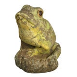 Vintage Small Garden Frog Statue