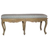 Vintage French carved bench