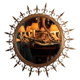Gilt Metal Fleur de Lis Mirror