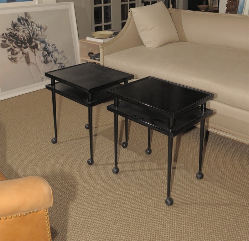 Pair of Jules Wabbes Tables