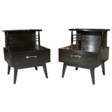 Pair of Mid Century 2 Tier Ebonized End Tables