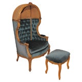 Retro Canopy Chair and Ottoman