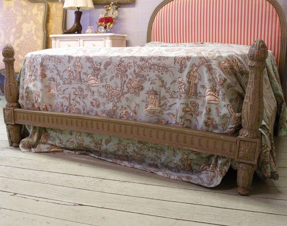 19th Century Painted Louis XVI Style Bed