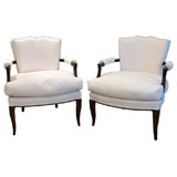 Pair Petite French 40s "Boudoir" Chairs