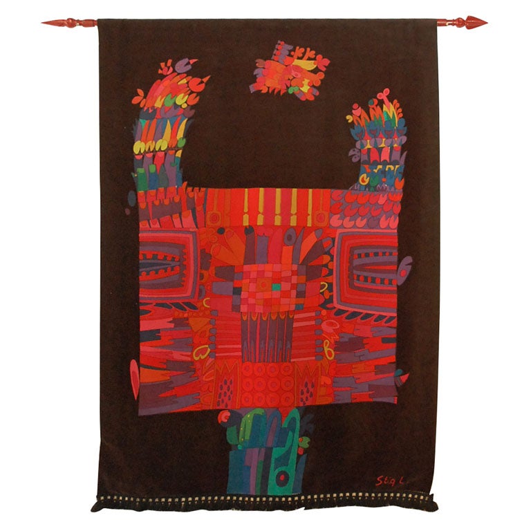 Velvet WallHanging by Stig Lindberg at 1stDibs