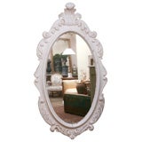 Antique Large American Rococco Oval Mirror