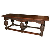 Antique 18th C. English Jacobean Library Table