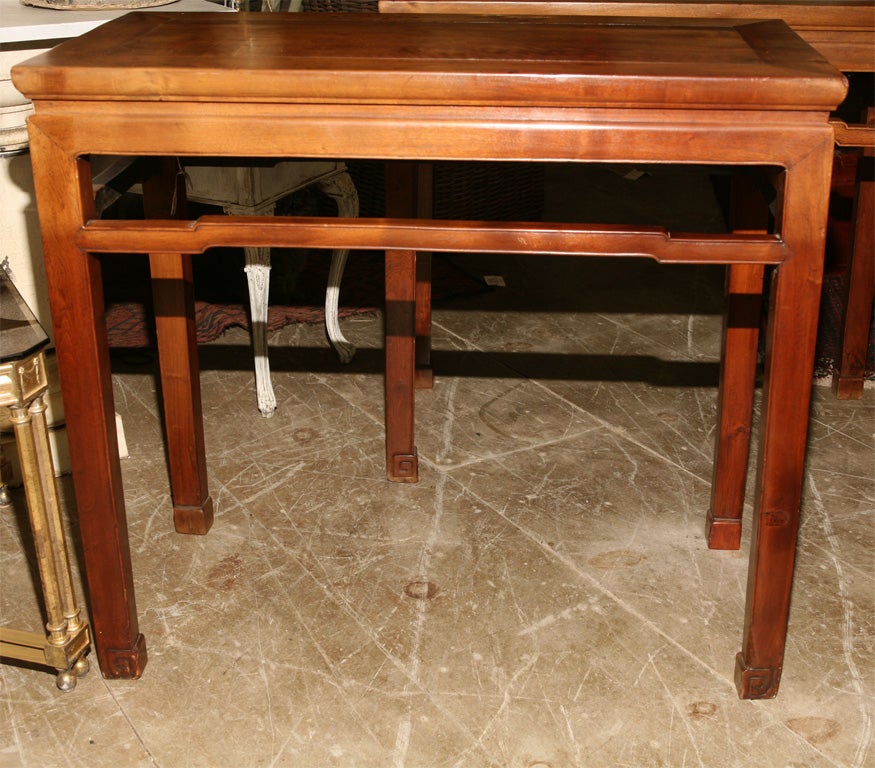 Pair of Chinese Walnut Console Tables