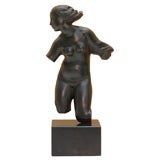 Bronze Torso on Marble Base by Carl Milles