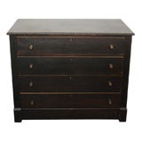 Antique 19THC ORIGINAL OLD SURFACE COTTAGE CHEST OF DRAWERS