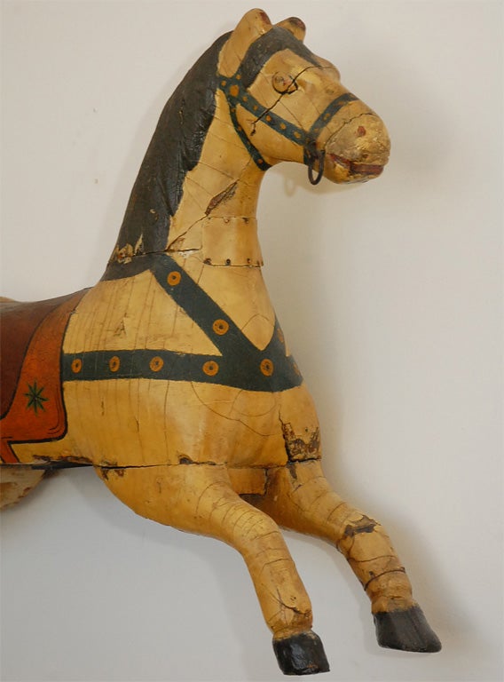 RARE  CONEY ISLAND CAROUSEL HORSE IN ORIGINAL PAINT 3