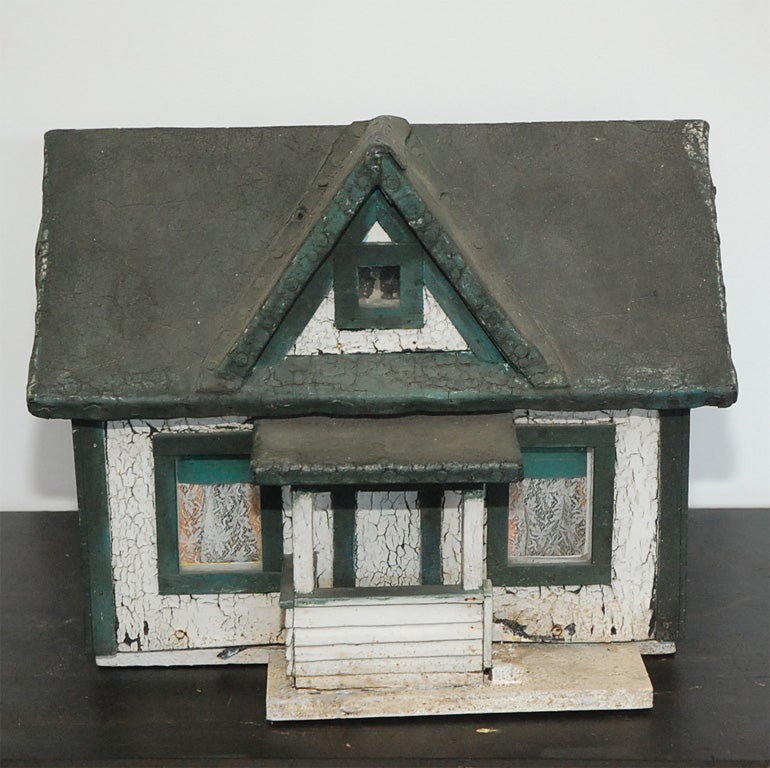 American 1920, S ORIGINAL PAINTED CHILDS SMALL HOUSE FROM IOWA
