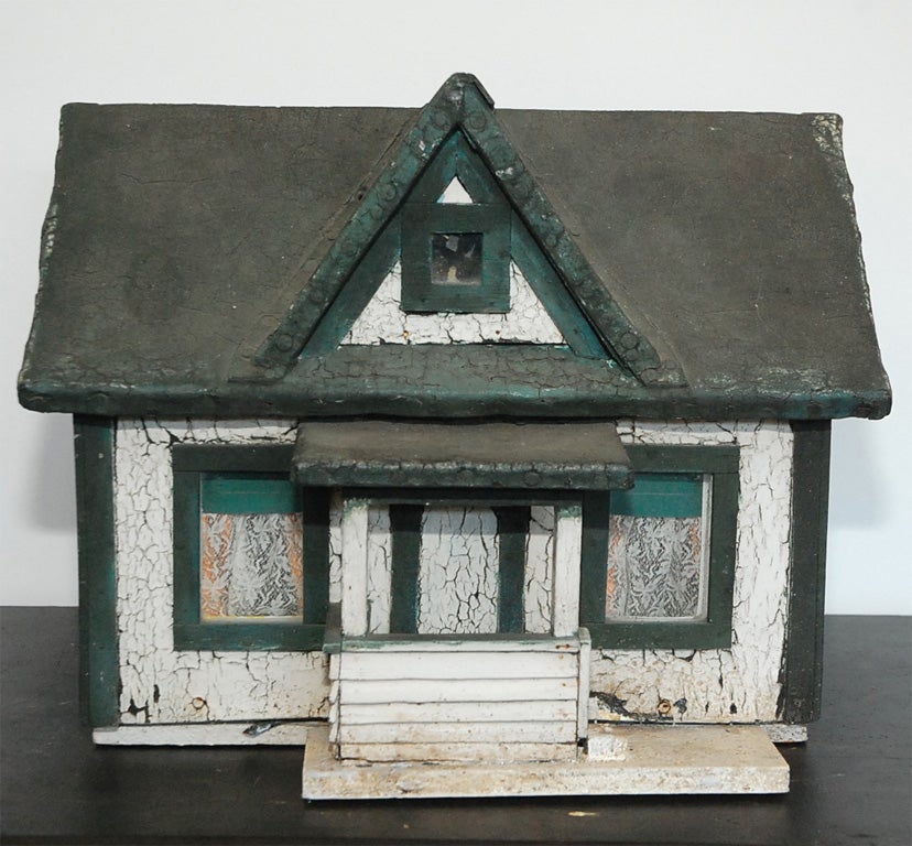 1920, S ORIGINAL PAINTED CHILDS SMALL HOUSE FROM IOWA 1
