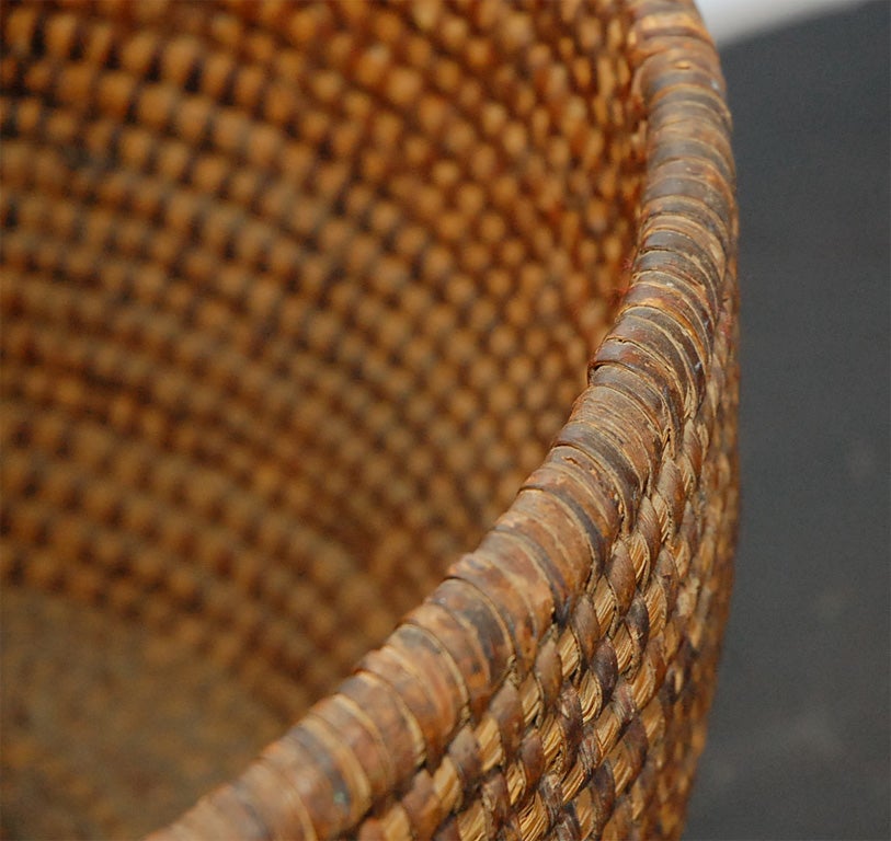 19th Century 19THC PENNSYLVANIA LARGE RYE STRAW BASKET-GREAT FORM