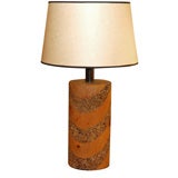Unusual Wood and Cork Lamp