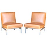 Pair of Florence Knoll Slipper Chairs