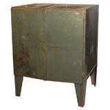 Vintage Industrial Metal Artwork Cabinet