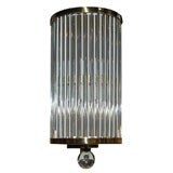 BRASS AND GLASS ROD WALL SCONCE