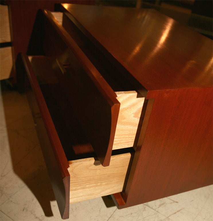 Mid-20th Century Pair of Low Nightstands or Benches