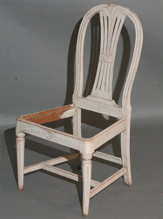 Set of Six Gustavian Style Dining Chairs 4
