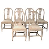 Set of Six Gustavian Style Dining Chairs