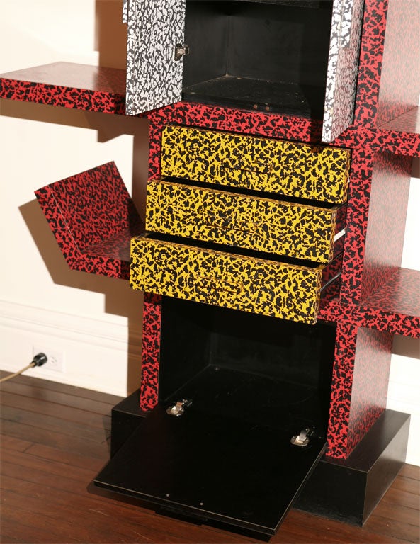 Laminated Ettore Sottsass / MEMPHIS Bookcase