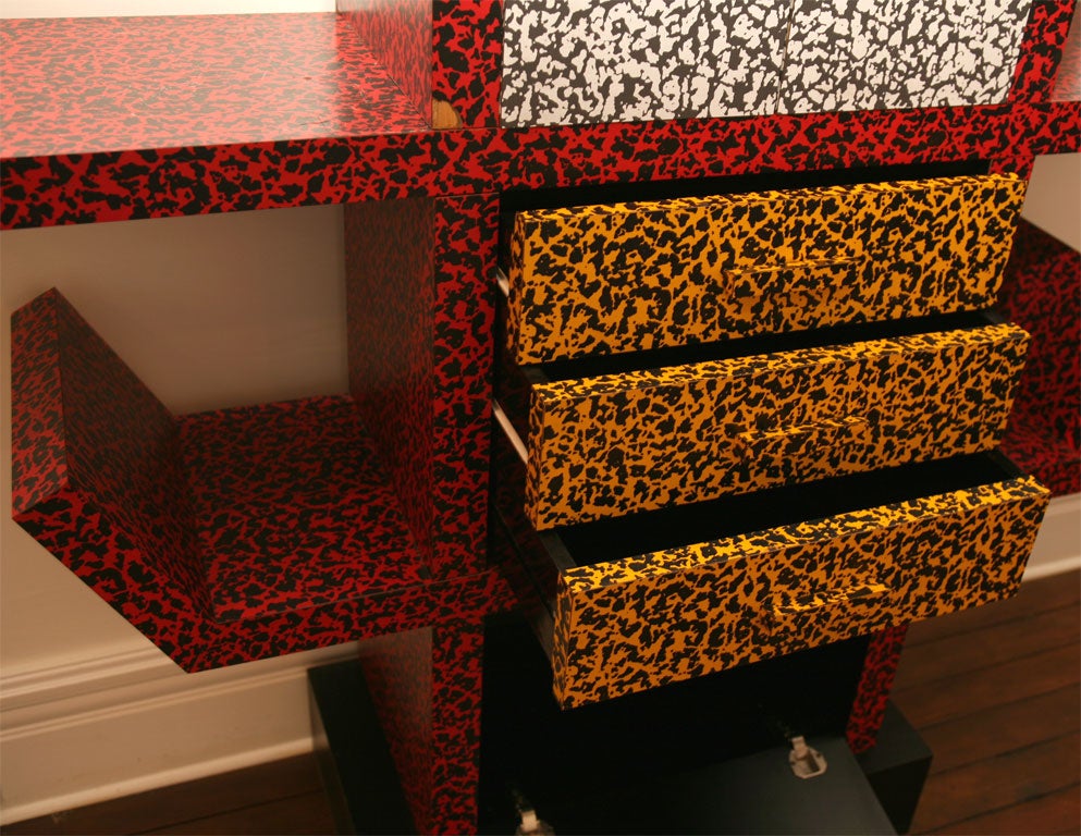 Wood Ettore Sottsass / MEMPHIS Bookcase