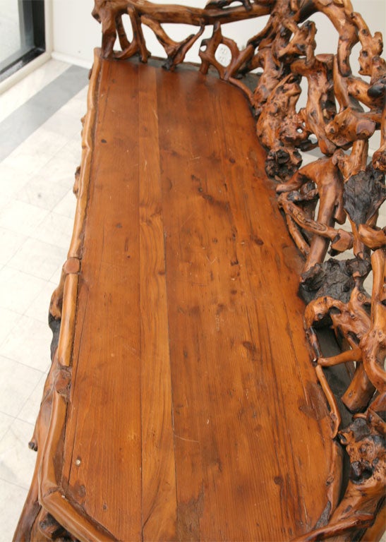 Rhododendron Burl Root Bench 1