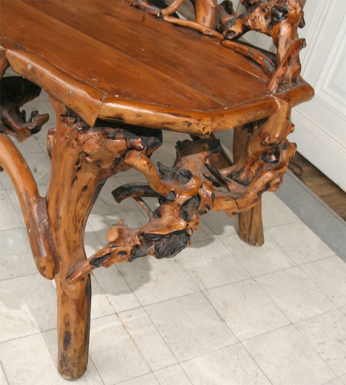 Rhododendron Burl Root Bench 3