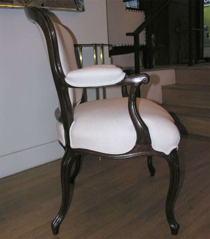 French #SB16 Louis XIV Style Open Arm Chair For Sale