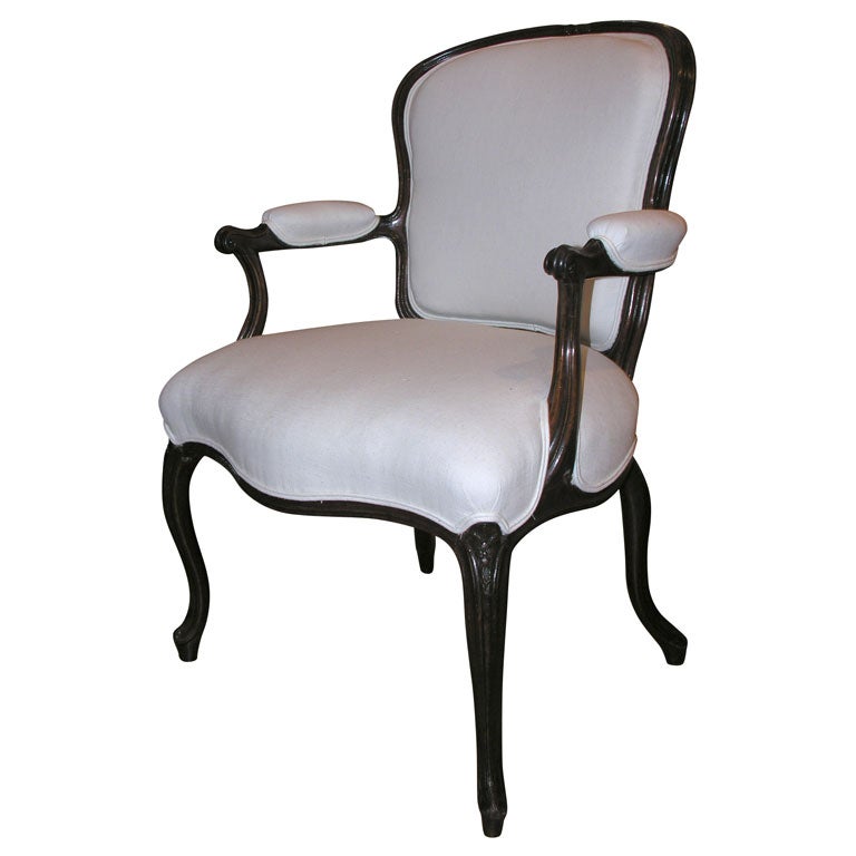 #SB16 Louis XIV Style Open Arm Chair For Sale