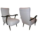 #4130 Pair of Italian Mid Centiry Arm Chairs #4130 Pair of Italian Mid Centiry Arm Chairs