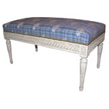 Swedish Gustavian style upholstered bench
