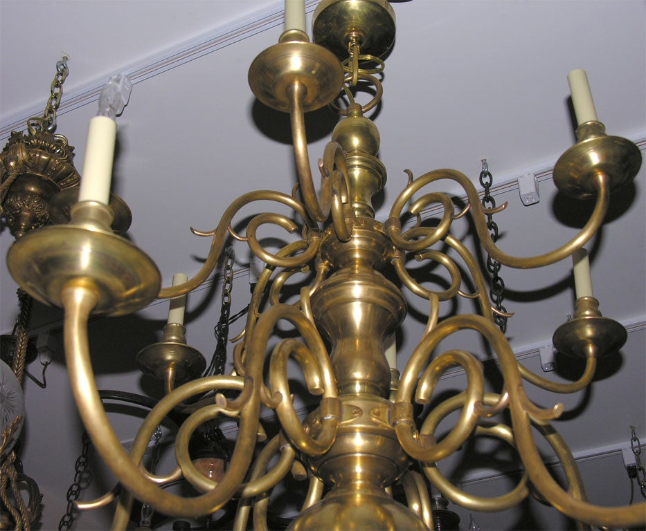 20th Century 12 Light Dutch Baroque chandelier