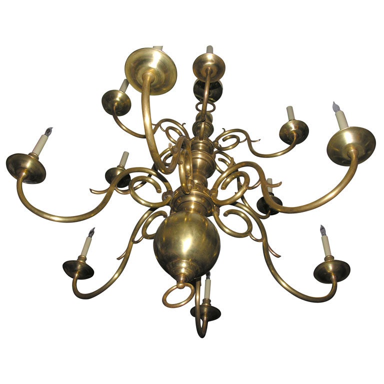 12 Light Dutch Baroque chandelier