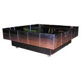 Square Chrome and Mirror Coffee Table
