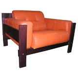 Club Chair with Glove Leather Upholstery by Benjamin Lafer