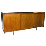 3-Door Oak Cabinet With One Drawer