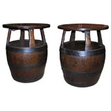 Antique 19th Century English Pub Tables Made from Cider Barrels