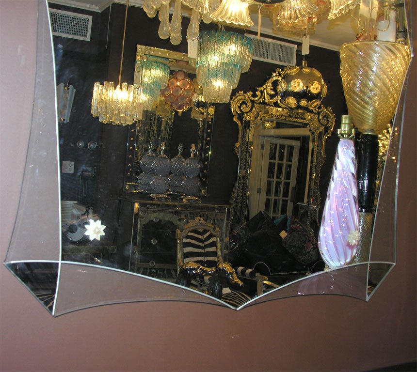 Custom Modern Deco style mirror. Customization is available in different sizes.