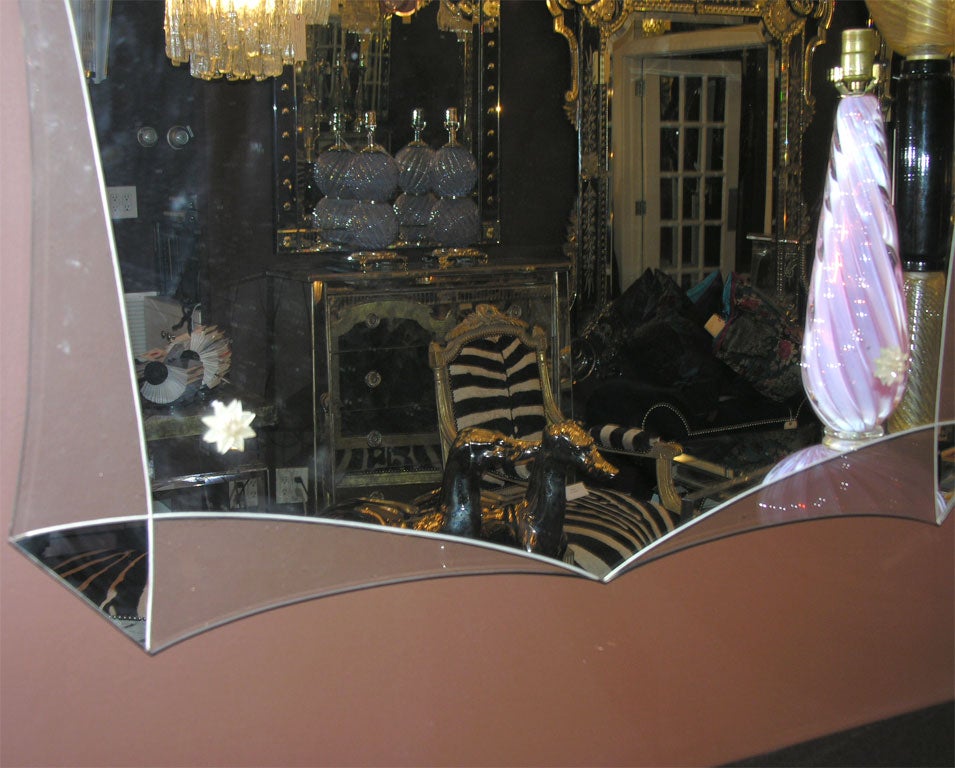 Art Deco Modern Deco Style Mirror For Sale