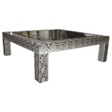 Python Cocktail Table with Inset Glass Top 6
