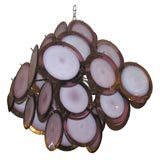 1970
s Purple Vistosi Disc Chandelier