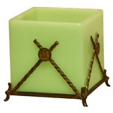 19th C. Green Glass Vitrine